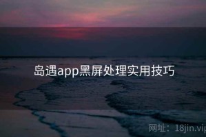 岛遇app黑屏处理实用技巧