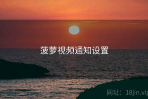 菠萝视频通知设置