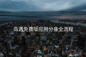 岛遇免费版应用分身全流程
