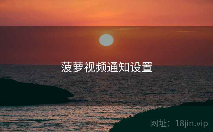 菠萝视频通知设置