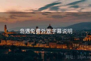 岛遇免费外置字幕说明