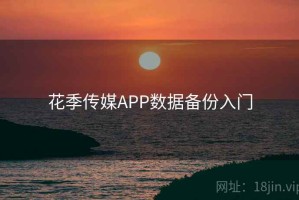 花季传媒APP数据备份入门