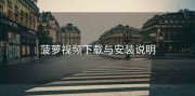 菠萝视频下载与安装说明
