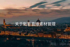 关于魅影直播素材管理