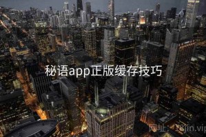 秘语app正版缓存技巧