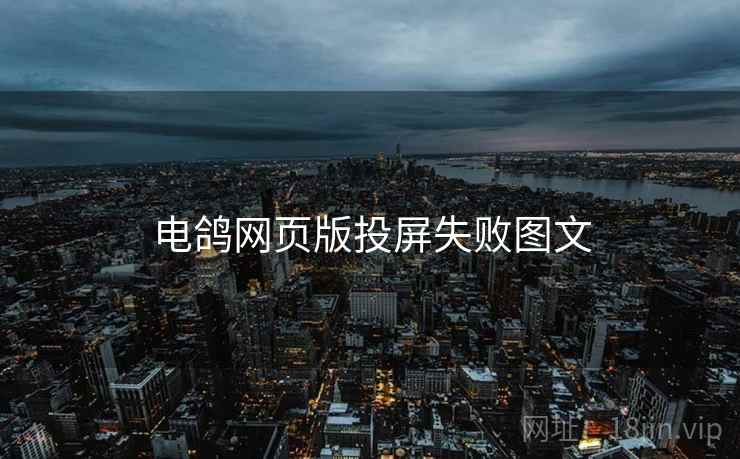 电鸽网页版投屏失败图文