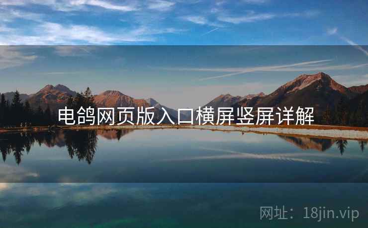 电鸽网页版入口横屏竖屏详解