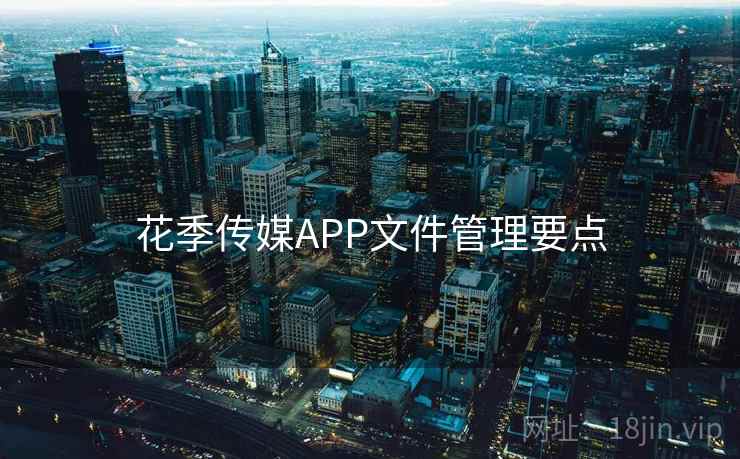 花季传媒APP文件管理要点