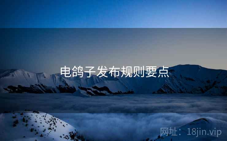 电鸽子发布规则要点